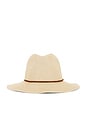 view 2 of 4 Wesley Straw Packable Fedora in Tan