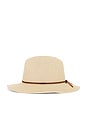 view 4 of 4 Wesley Straw Packable Fedora in Tan