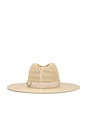 view 3 of 3 Lyons Knit Pattern Packable Hat in Light Tan