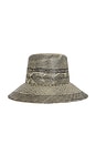 view 2 of 3 Lopez Panama Straw Bucket Hat in Catalina Sand & Black