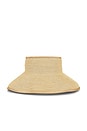 view 2 of 4 Ivy Packable Straw Visor in Tan