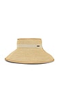 view 4 of 4 Ivy Packable Straw Visor in Tan