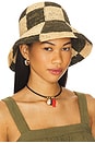 view 1 of 4 Redding Bucket Hat in White Cap & Deep Forest in White & Deep Forest