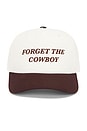 view 2 of 3 Forget The Cowboy Netplus Snapback Hat in Chocolate & Off White