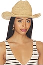 view 1 of 4 Odessa Straw Packable Cowboy Hat in Tan