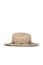 view 3 of 3 Odessa Straw Packable Cowboy Hat in Tan & Sunshine Blue