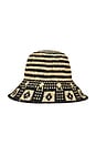 view 2 of 3 Redding Packable Straw Hat in Black & Natural