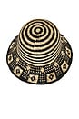 view 4 of 4 Redding Packable Straw Hat in Black & Natural
