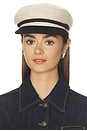 view 1 of 4 Fiddler Cap in Khaki Stripe & Washed Black