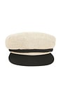 view 2 of 4 Fiddler Cap in Khaki Stripe & Washed Black