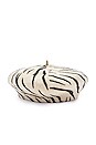 view 3 of 3 Audrey Beret in White Tiger