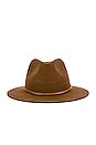 view 3 of 3 Wesley Fedora in Coffee