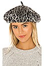 view 1 of 3 BÉRET AUDREY in Aluminum & Black Leopard