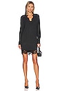 view 1 of 3 Amiri Lace Dress in Dark Charcoal Melange With Black Lace