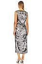 view 3 of 3 Trey Draped Waist Dress in Galaxy Silver