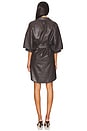 view 3 of 3 Kate Belted Vegan Leather Shirt Dress in Timber