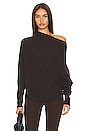 view 1 of 4 Lori Off Shoulder Sweater in Carob Melange