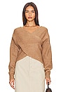 view 1 of 4 Hughes Wrap Front Sweater in Camel