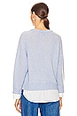 view 3 of 4 Knit Sweatshirt Looker in Skye Blue Melange