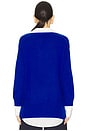 view 3 of 4 V-neck Layered Pullover in Lapis Blue & Salt White