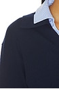 view 5 of 5 Ciara Polo Looker Sweater in Navy With Blue Stripe