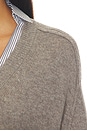 view 6 of 5 V-neck Printed Layered Pullover Sweater in Otter Melange With Flint