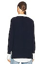 view 3 of 4 V-neck Layered Pullover in Navy