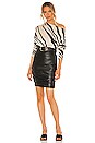 view 4 of 4 Gina Ruched Pencil Skirt in Black Onyx