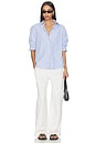 view 4 of 5 Pia Shirt in Blue Stripe