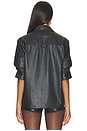view 4 of 4 CAMISA DE CUERO VEGANO PIA  in Black Onyx