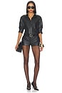 view 5 of 4 CAMISA DE CUERO VEGANO PIA  in Black Onyx