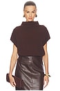 view 1 of 4 Morten Funnel Neck Cashmere Top in Java Melange