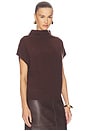 view 2 of 4 Morten Funnel Neck Cashmere Top in Java Melange