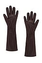 view 2 of 2 Faux Leather Gloves in Burgundy