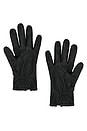 view 2 of 2 Short Faux Leather Gloves in Black