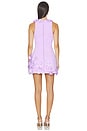 view 3 of 4 Estelle 3d Floral V-neck Mini Dress in Lavender