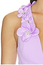 view 4 of 4 Estelle 3d Floral V-neck Mini Dress in Lavender