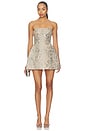 view 1 of 4 Venetian Maraya Strapless Mini Dress in Silver