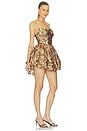 view 2 of 4 Strapless Sequin Mini Dress in Bronze