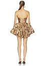 view 4 of 4 Strapless Sequin Mini Dress in Bronze