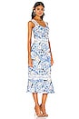 view 2 of 3 Yana Midi Dress in Blue & White