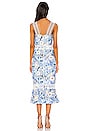 view 3 of 3 Yana Midi Dress in Blue & White
