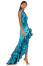 view 3 of 4 Monica Gown in Turquoise