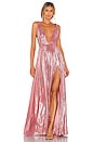view 1 of 4 Runway Goddess Gown in Metallic Rose