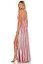 view 3 of 4 Runway Goddess Gown in Metallic Rose