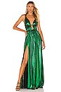 view 1 of 4 Goddess Emerald Gown in Emerald