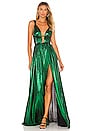 view 4 of 4 Goddess Emerald Gown in Emerald