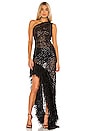 view 2 of 5 Lola Sheer Feather Gown in Black