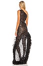 view 4 of 5 Lola Sheer Feather Gown in Black