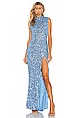 view 1 of 4 Elizabeth Sleeveless Gown in Ice Blue